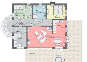 Grundriss Ferienwohnung EG Grundriss Ferienwohnung EG "Auszeit"