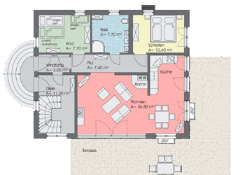 Grundriss Ferienwohnung EG "Auszeit"